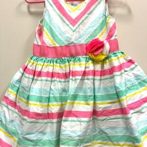 Colorful Striped Kids Dress